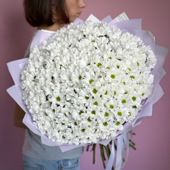 Букет из 35 кустовых хризантем